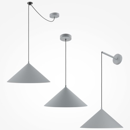Suspended lamp Maytoni Mod167PL-01GR, 1HE27, 40W, 15.5x318 cm, gray color gray-2