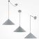 Suspended lamp Maytoni Mod167PL-01GR, 1HE27, 40W, 15.5x318 cm, gray color gray