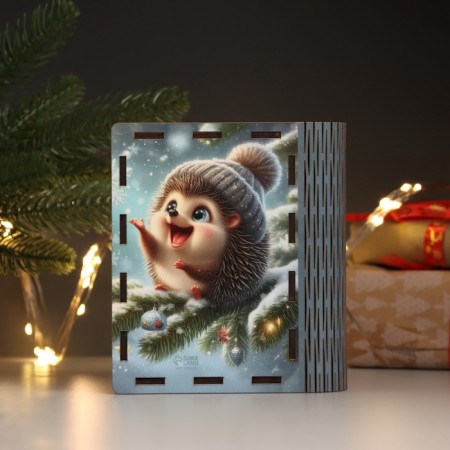 New Year's Building Broke "Hedgehog" 14x12x5 cm-2