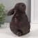 Figure "Rabbit No. 3 gray-brown" 16 x 10.5 x 12.5 cm