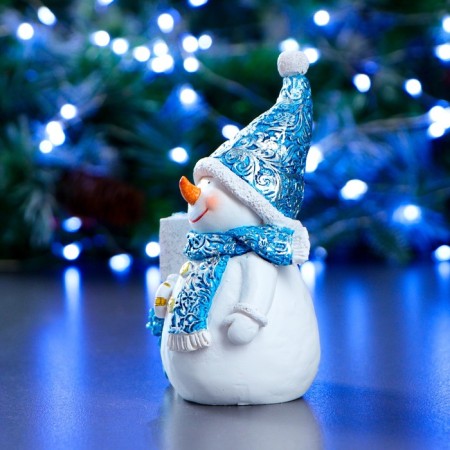 Figure Climber "Snowman" Blue 12x6x14cm-1