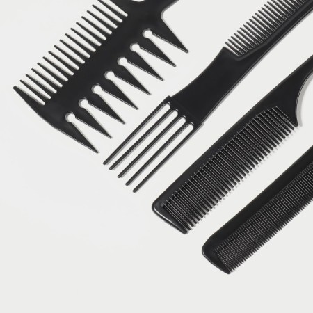 A set of combs, 10 items, in a case, black color-3