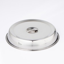 Stainless steel cover, 28 × 28 × 4.5 cm, round