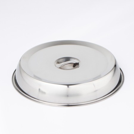 Stainless steel cover, 28 × 28 × 4.5 cm, round