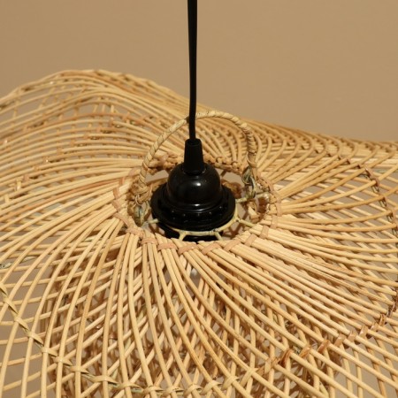 Ceiling Lamp from Rotan "Bulan" 1x120W, E27, 60x60x20 cm-4