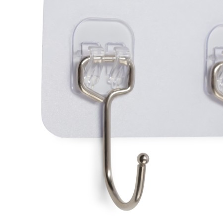 A hanger with an adhesive surface of 6 hooks tundra, transparent, 1 pc.-3