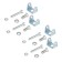 Farah LED round 14LED, directed light, 14W, 83x83x22mm, 12V, set 4 pcs