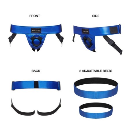 Strap-on-on-ume harnais curious strapon, blue metallic-4