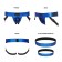 Strap-on-on-ume harnais curious strapon, blue metallic