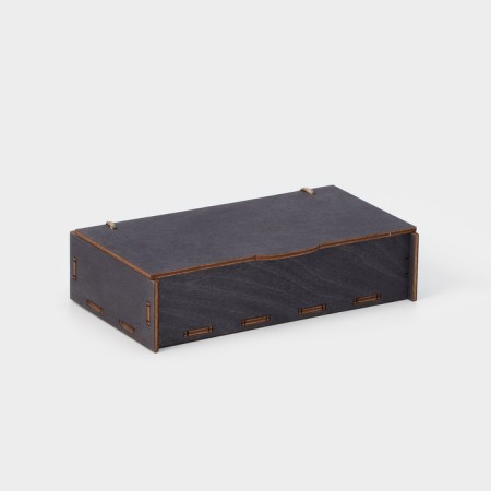 Storage box - Dilan's checkda, 17.3 × 8.8 × 4.4 cm, dark color-1