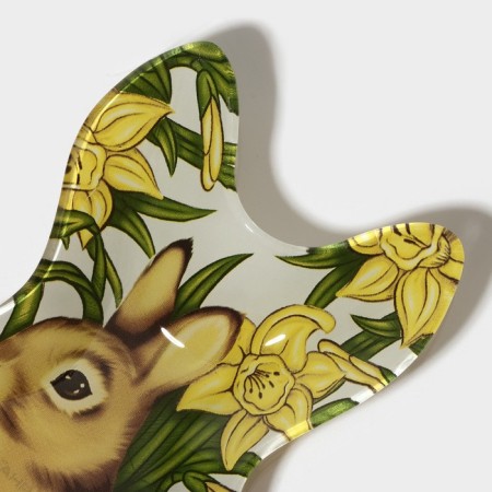 Glass Serving shares "Rabbit in colors", 21 × 13.5 × 1.8 cm-3