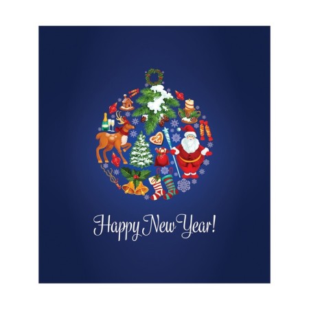Set of napkins for setting the table "New Year's ball", rectangular, size 32x46 cm, 4 pcs-2