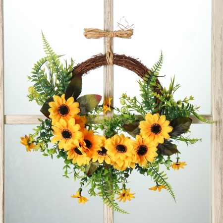 Wreath on the door interior "sunflowers" d = 40 cm-1