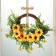Wreath on the door interior "sunflowers" d = 40 cm