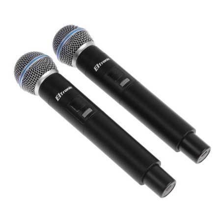 Eltronic microphones set 10-04, wireless, 2 microphones, receiver, black