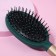 The comb massage, rubberized handle, 7 × 25 cm, green/golden color