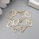 Decor for creativity Metal "Key with hearts" gold, rhinestones 2.5x1.2 cm