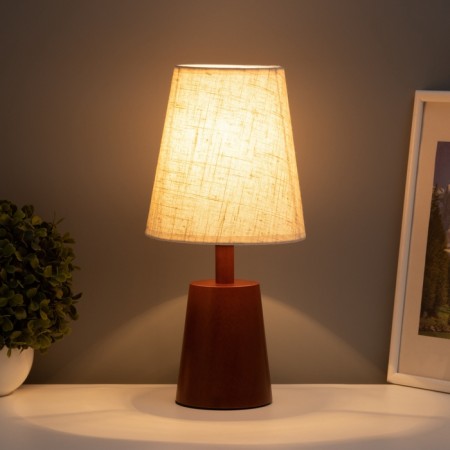 Twenthic lamp "India" 1x40W E27 walnut 16.5x16.5x35cm-1