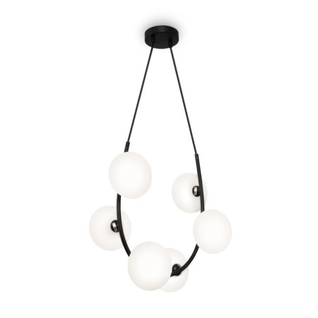 Freya FR4005PL-06B2 Perlina, 430x220x3000 mm, G9, 6x25W, black color