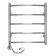 Domoterm electric heated towel rail "Calipso", 500 x 700 mm, 5 crossbars, left, chrome