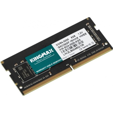 Memory DDR4 8GB 3200MHz KINGMAX KM-SD4-3200-8GS RTL PC4-25600 CL22 SO-Dimm 260-PIN 1.2V DUA 102936-1