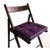 A pillow for a chair 38x38 cm, h 5 cm, lilac color, velor, foam rubber, kant