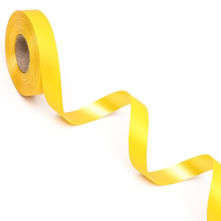 Polypropylene tape "Matt" for decor and gifts, bright yellow, 2 cm x 50 m-3