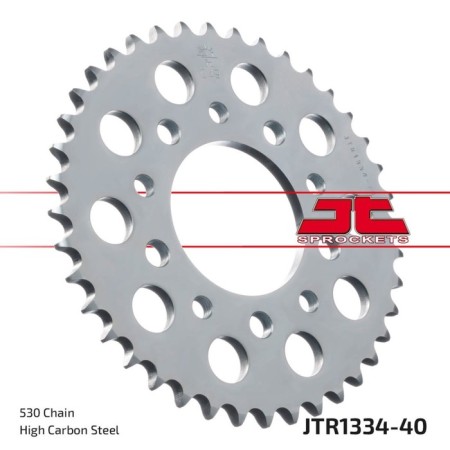 Leader star jt sprockets jtr1334-40, chain 530, 40 teeth