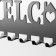 Decorative metal hooks "Welcome. House" black 1.9x32.9x8.2 cm