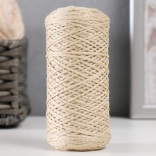 Knitting cord 100% polyester 1mm 200m/75 ± 10g (03-light-beige)
