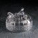 Crystal salad bowl on the leg, d = 12.5 cm