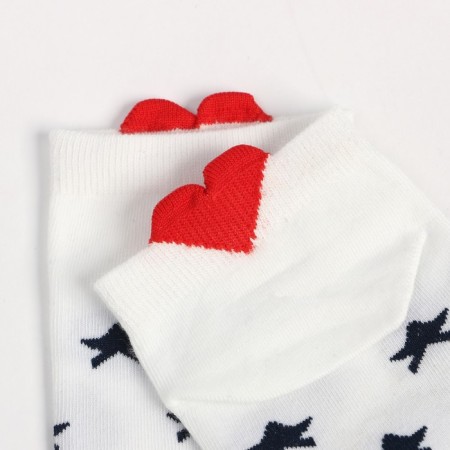 Women's socks, white color/stars, size 36-40-4