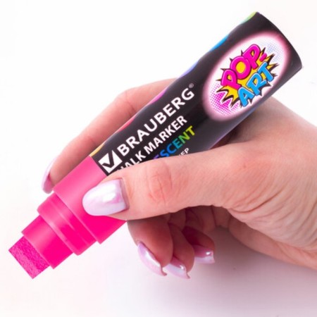 Cretaceous Brauberg "Pop-Art", 15 mm, dry, for smooth surfaces, pink-4