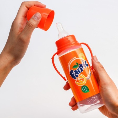 Fantic feeding bottle, classic throat, 0 months, 250 ml., Cylinder, with handles-9