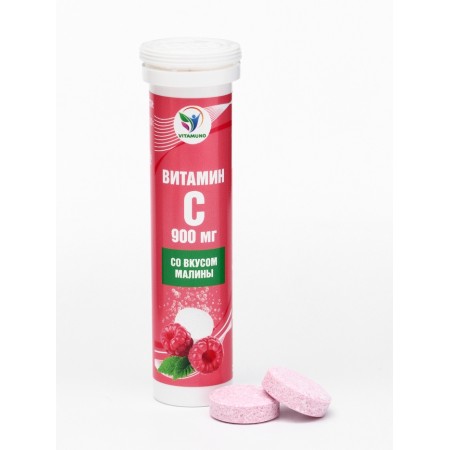 Vitamin C drink with the taste of raspberry vitamuno, 10 sparkling tablets