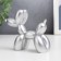 Souvenir Polystone "Air Ball - Dog" silver 8x10x4 cm