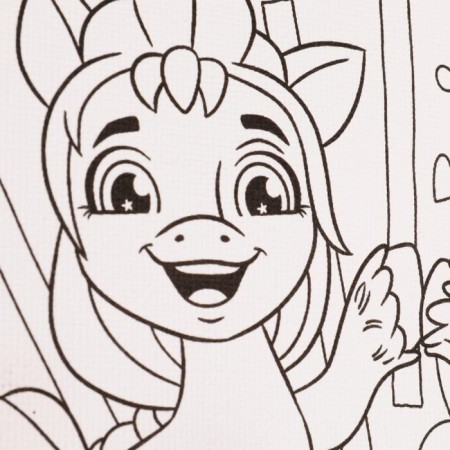 Set for children's creativity is a small pony, canvas for painting, 15 × 20 cm-3