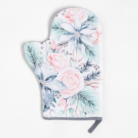 Kit kitchen Christmas flowers mittens-output 20x28cm, 19x19cm severity, 100% cotton-1