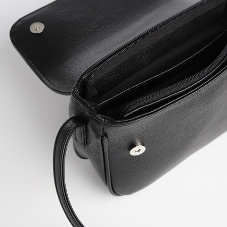 Women's bag Textura, messenger, small size, black color-6