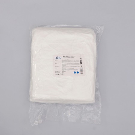 Medical robe on buttons, without cuffs- 20 g/m2, size: xxl, 110x140 cm, white-3