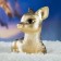 New Year's piggy bank "deer" gold 17x10x18cm