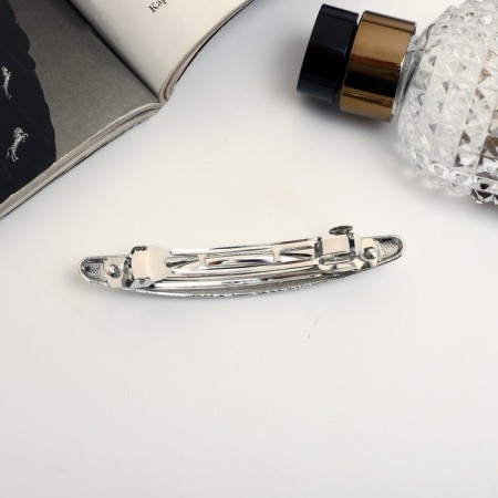 Club for hair "Liberty" texture classic, 9 cm, silver-1