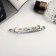 Club for hair "Liberty" texture classic, 9 cm, silver