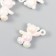 Decor for creativity Plastic "Pension Bear with a loop" White 3x1.4x3.1 cm