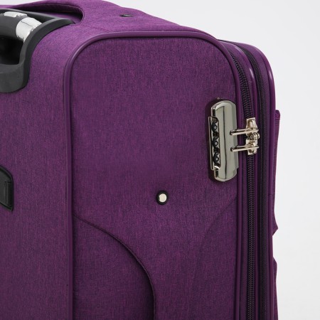 Small 24 suitcase "on lightning, code castle, with extension, purple color-4