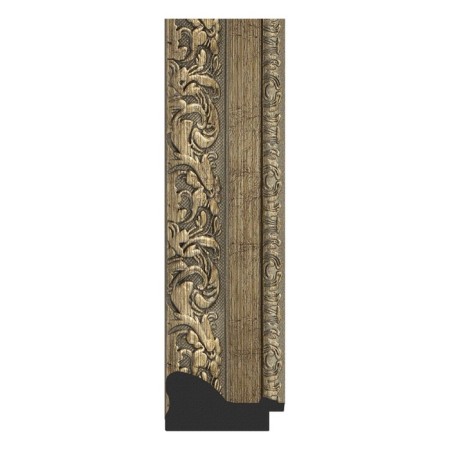 Mirror with engraving in the baguette frame, vignette Ancient brass 85 mm, 85x85 cm-2