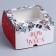Folding box for 4 cupcakes with the window "Believe in miracles", 16 x 16 x 10 cm, New Year