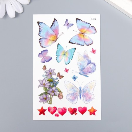 Tattoo on the body color "butterfly. Tender feelings" 12x7.5 cm