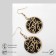 Hanging earrings "Foliage" double, the color is golden-black, 5.5 cm