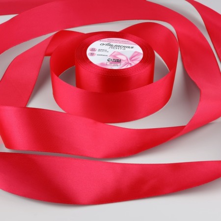 Satin tape, 40 mm × 23 ± 1 m, color bright rally No. 28